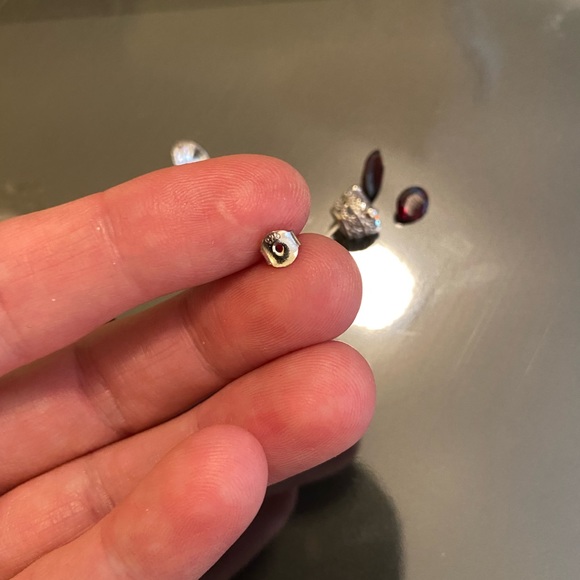 Sterling Silver Stamped Round brilliant crown set earrings @1.5 ct each CZ - Picture 8 of 8